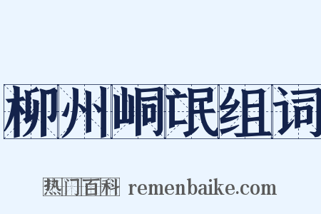 柳州峒氓组词是什么意思的图片